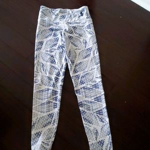 White Grey and blue yoga pants